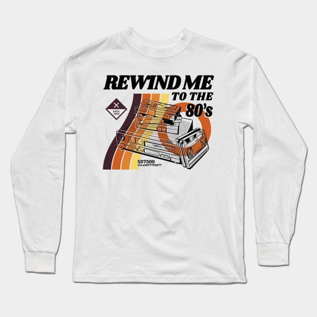 Rewind Me to the 80s Long Sleeve T-Shirt by Eclecterie